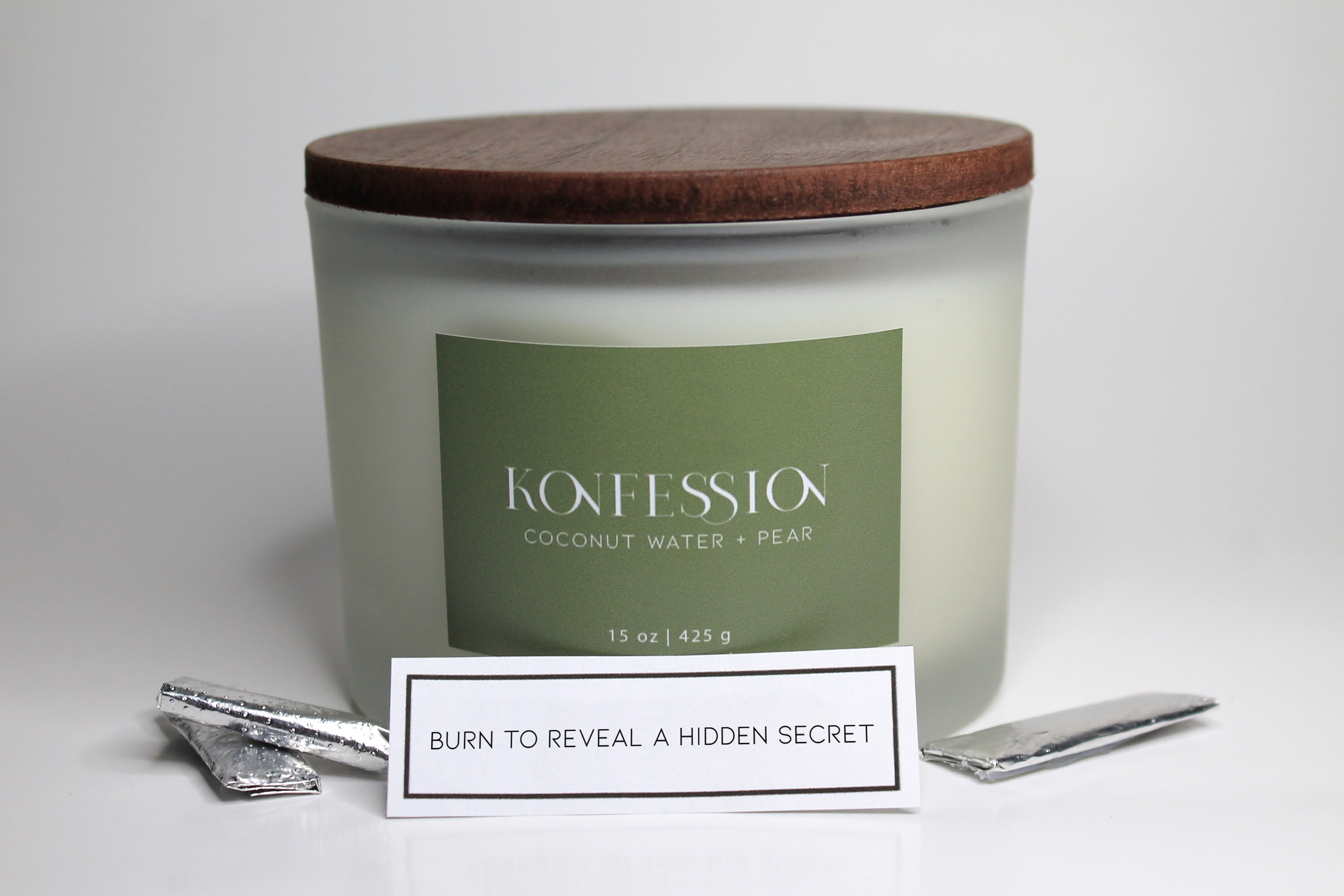 Each candle comes with a hidden secret inside sent in by strangers from around the world. Burn to reveal a hidden secret.  
