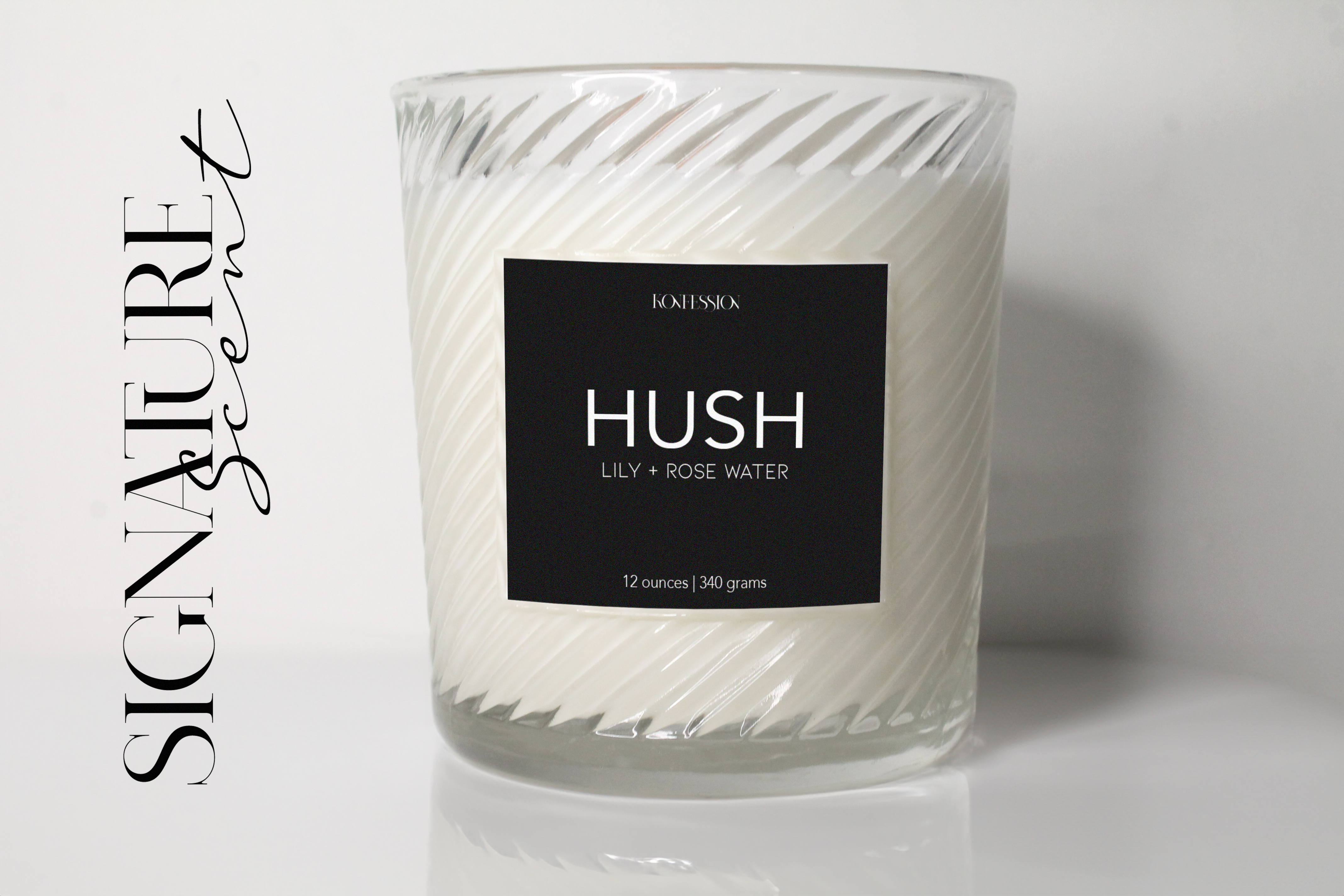 Hush | Lily + Rose Water Soy Candle